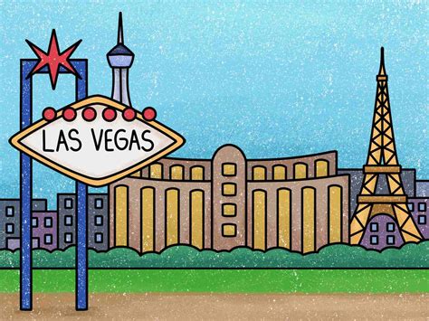 simple drawing of las vegas